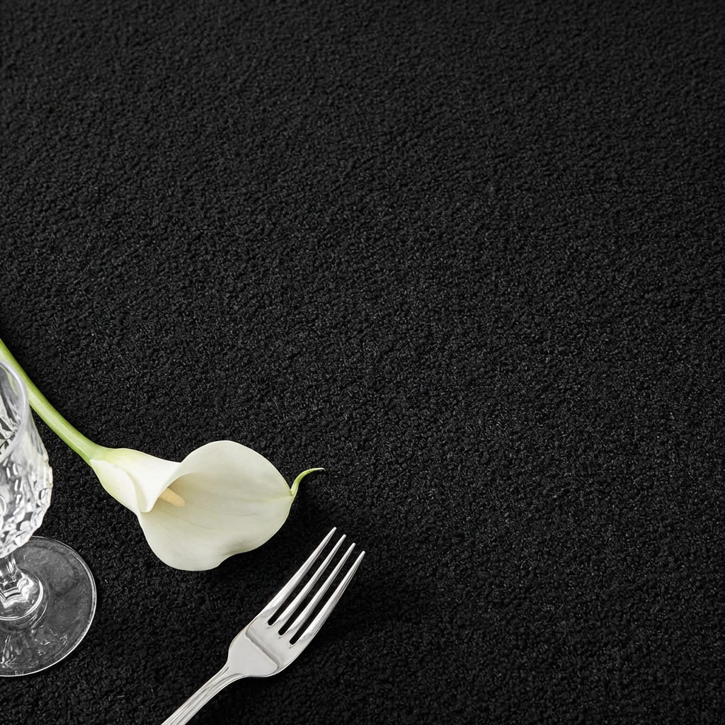 Luxury Boucle Black fabric close up