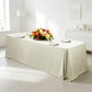 Luxury Boucle Rectangular Tablecloth Beige mock up
