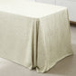  Luxury Boucle Rectangular Tablecloth Beige drop to the floor