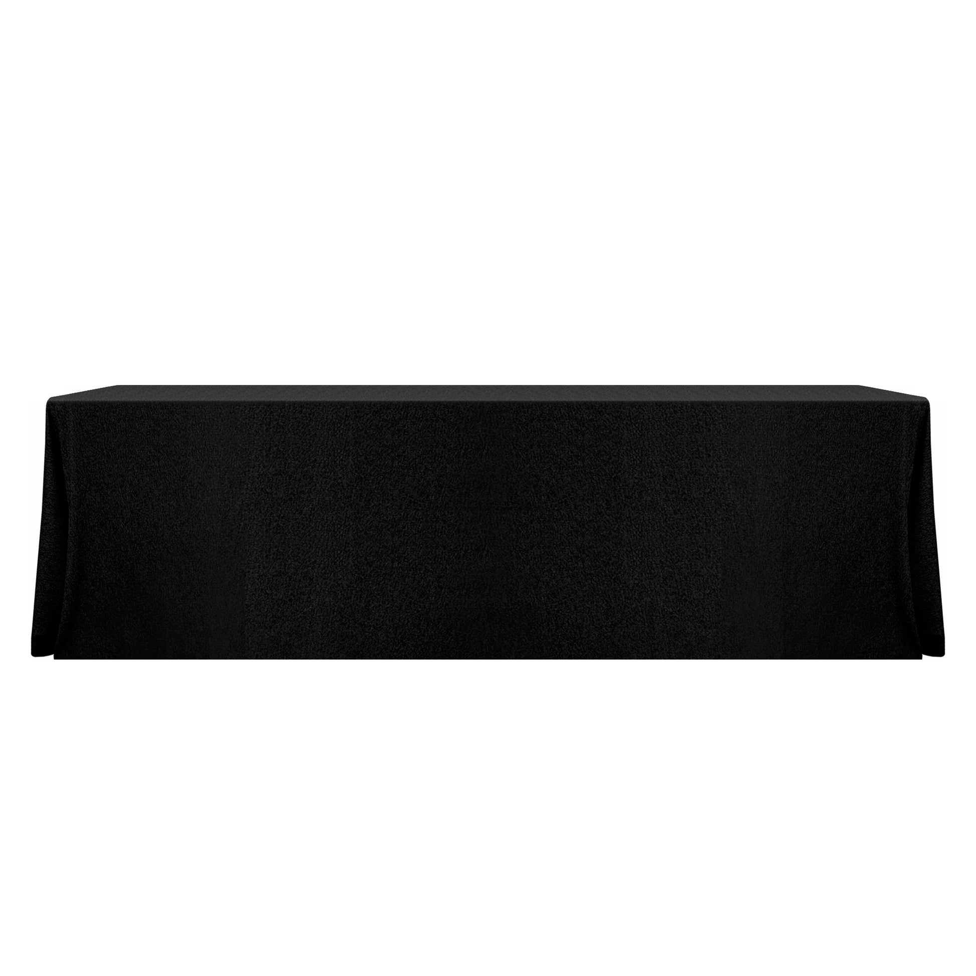 Luxury Boucle Rectangular Tablecloth Black full view