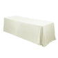 Luxury Boucle Rectangular Tablecloth Ivory angled view
