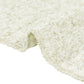 Luxury Boucle Rectangular Tablecloth Ivory serged edge finish
