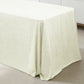 Luxury Boucle Rectangular Tablecloth Ivory end drop to the floor