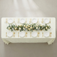 birdseye view of the Luxury Boucle Rectangular Tablecloth Ivory