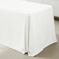 Luxury Boucle Rectangular Tablecloth - White end drop to the floor