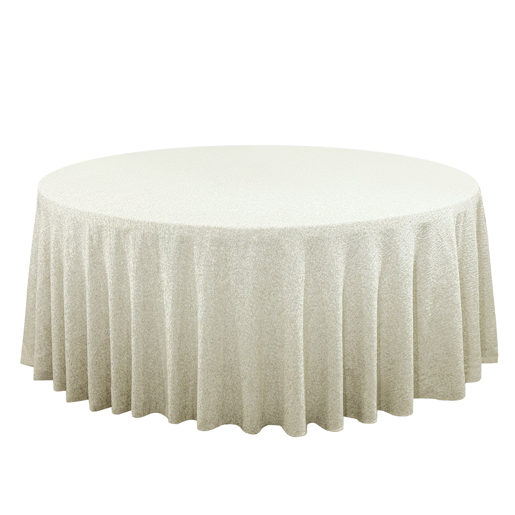 Luxury Boucle Round Tablecloth Beige - CV Linens