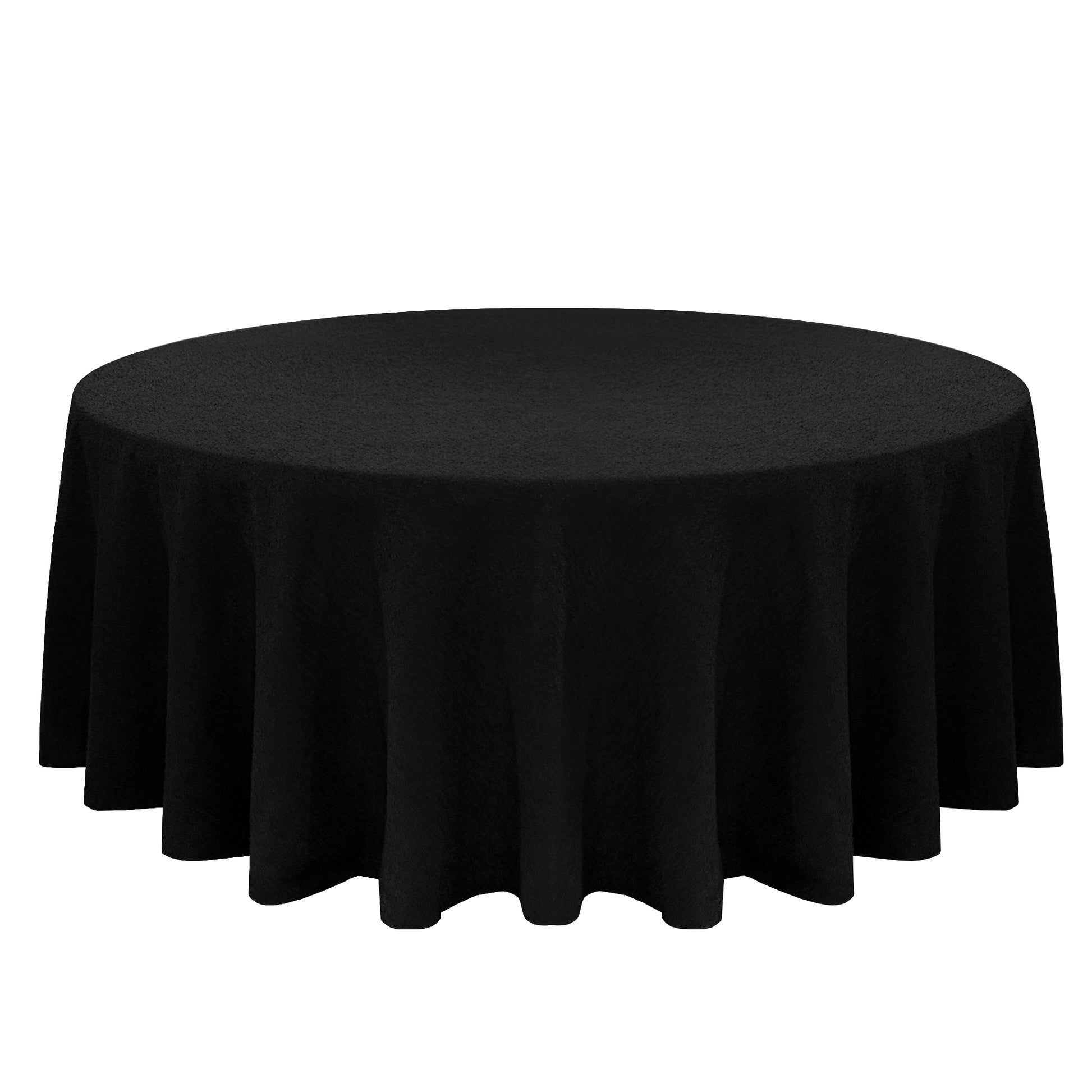 Luxury Boucle Round Tablecloth Black - CV Linens