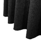 Luxury Boucle Round Tablecloth Black bottom drop