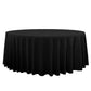 Luxury Boucle Round Tablecloth Black full view