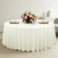 Luxury Boucle Round Tablecloth Ivory mockup