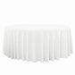 Luxury Boucle Round Tablecloth White 
