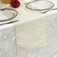 Luxury Boucle Table Runner Beige mockup close up