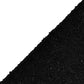 Luxury Boucle Table Runner Black serged edge finish close up
