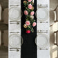 birdseye view of the Luxury Boucle Table Runner Black
