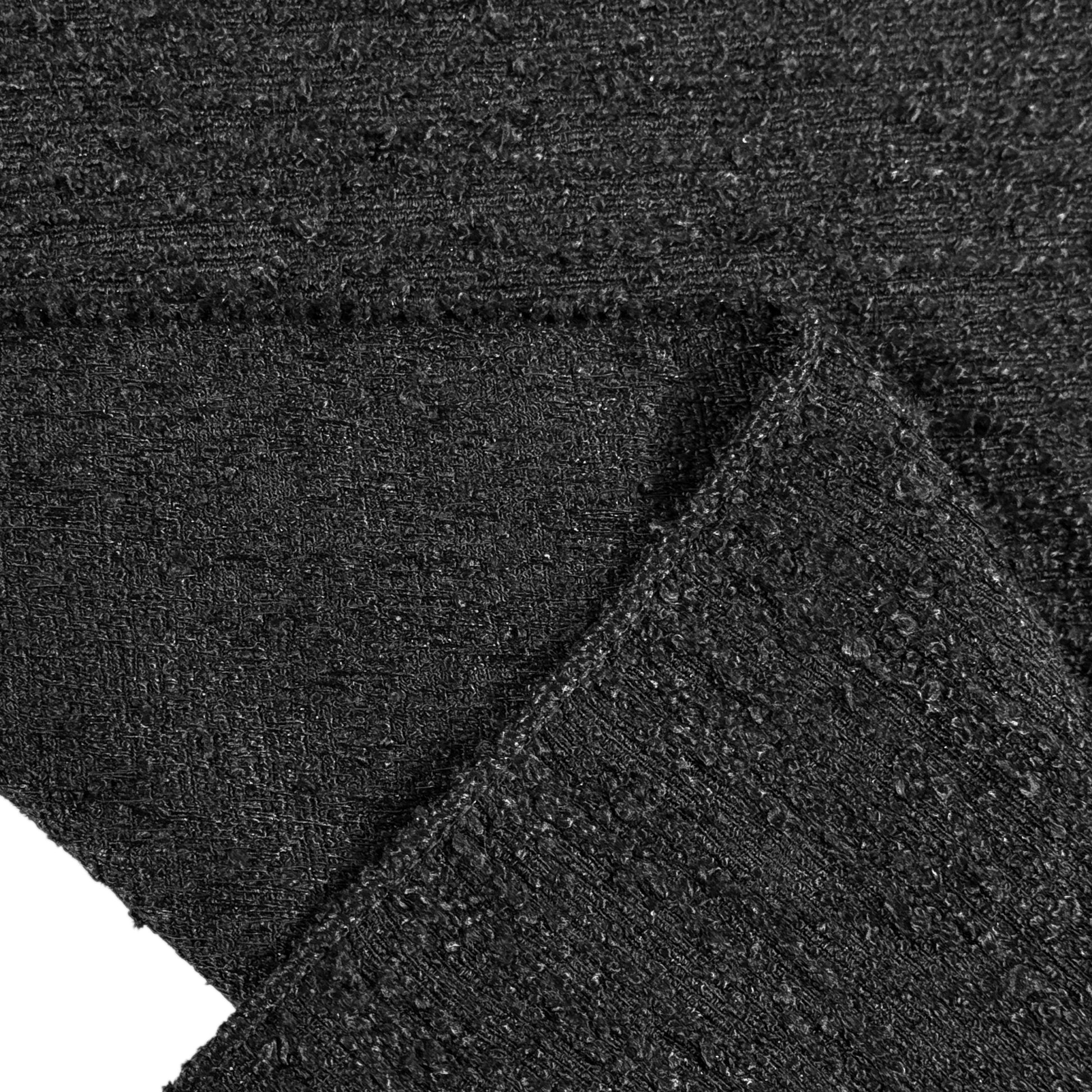 Luxury Boucle Table Runner Black underside

