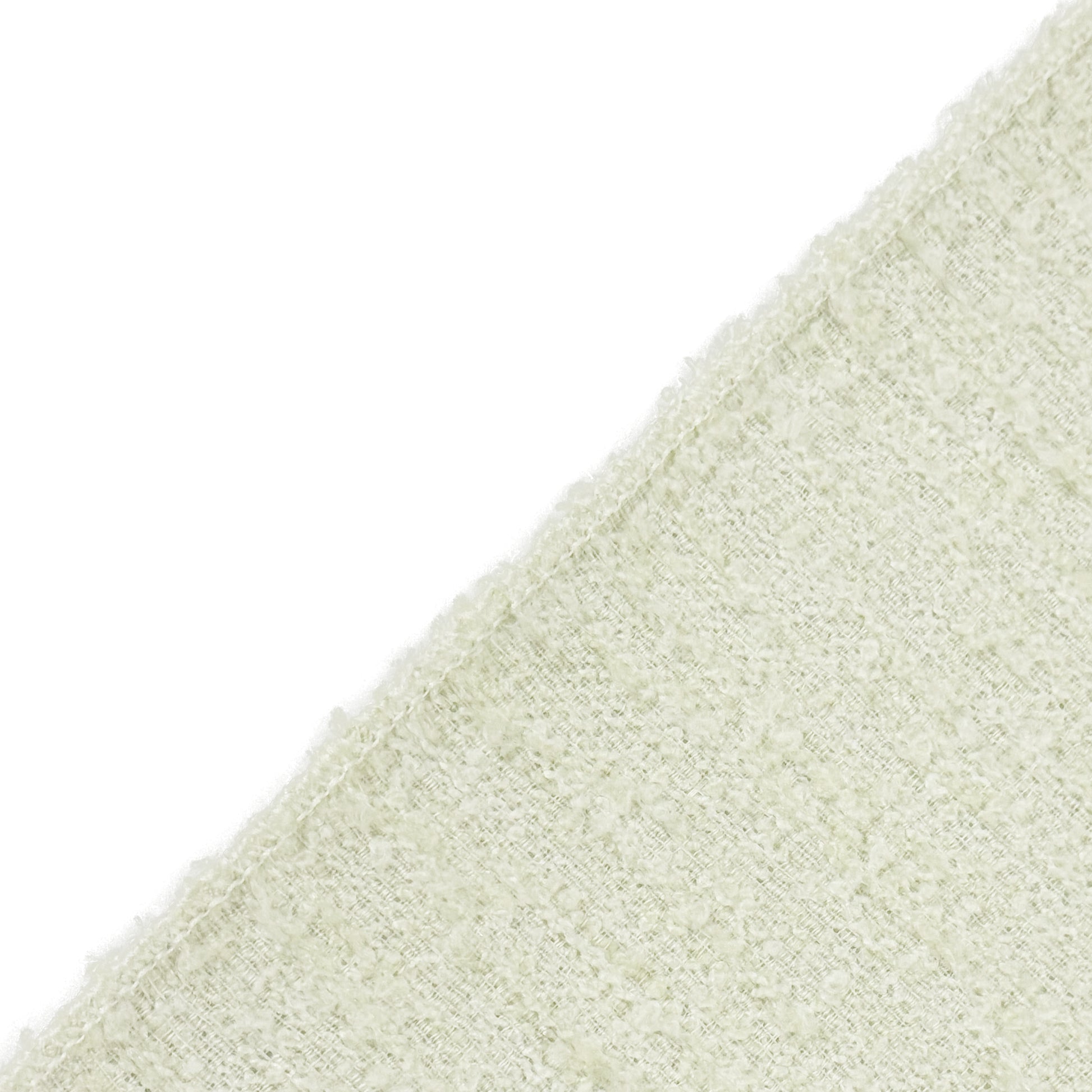 Luxury Boucle Table Runner Ivory serged edge finish