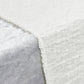 Luxury Boucle Table Runner White serged edge close up

