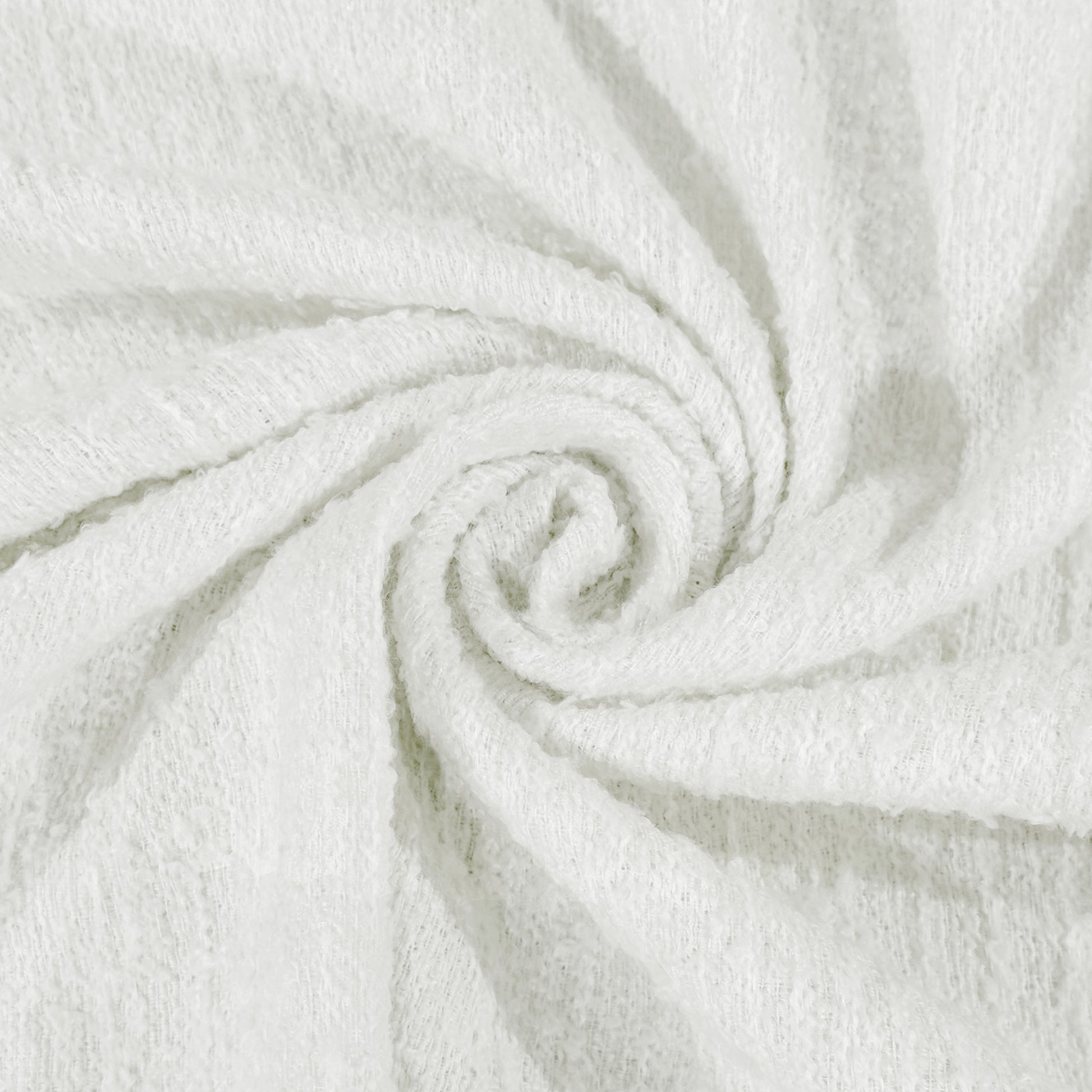 Luxury Boucle White fabric