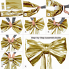 XL Giant Fabric Bow for Backdrop - Metallic Gold - CV Linens