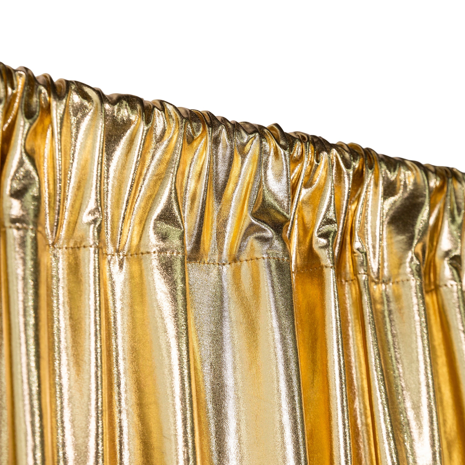 Metallic Gold Spandex Drape Curtain 12ft x 60" Wrinkle-Free Backdrop Panel close up