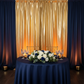 Metallic Gold Spandex Drape Curtain 12ft x 60" Wrinkle-Free Backdrop Panel