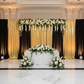 Metallic Gold Spandex Drape Curtain 12ft x 60" Wrinkle-Free Backdrop Panel