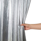 Metallic Silver Spandex Drape Curtain 10ft x 60" Wrinkle-Free Backdrop Panel close up