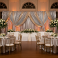 Metallic Silver Spandex Drape Curtain 10ft x 60" Wrinkle-Free Backdrop Panel