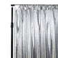 Metallic Silver Spandex Drape Curtain 12ft x 60" Wrinkle-Free Backdrop Panel