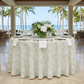 beachfront setup with Modern Palm Leaves 120" Round Tablecloth