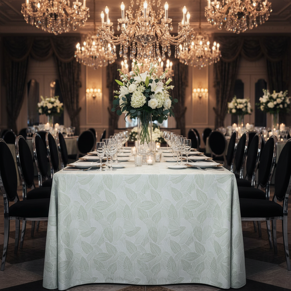 Modern Palm Leaves Rectangular 90"x156" Tablecloth