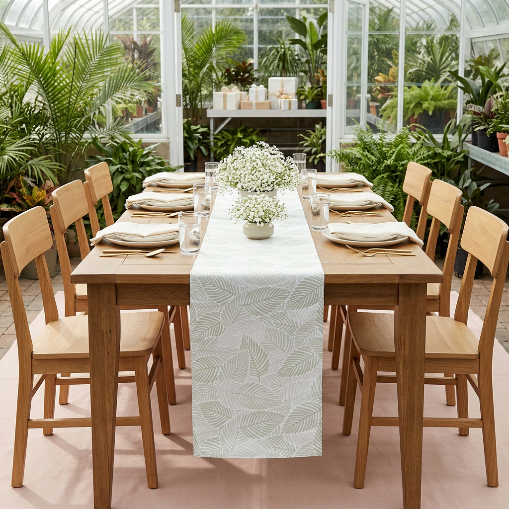 Modern palm runner baby shower 