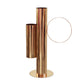 Set of 2 Modern Double Tube Floral Centerpiece Stand - Gold