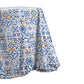 Morocco Mediterranean Print Rectangular Tablecloth 108"x156" corner view