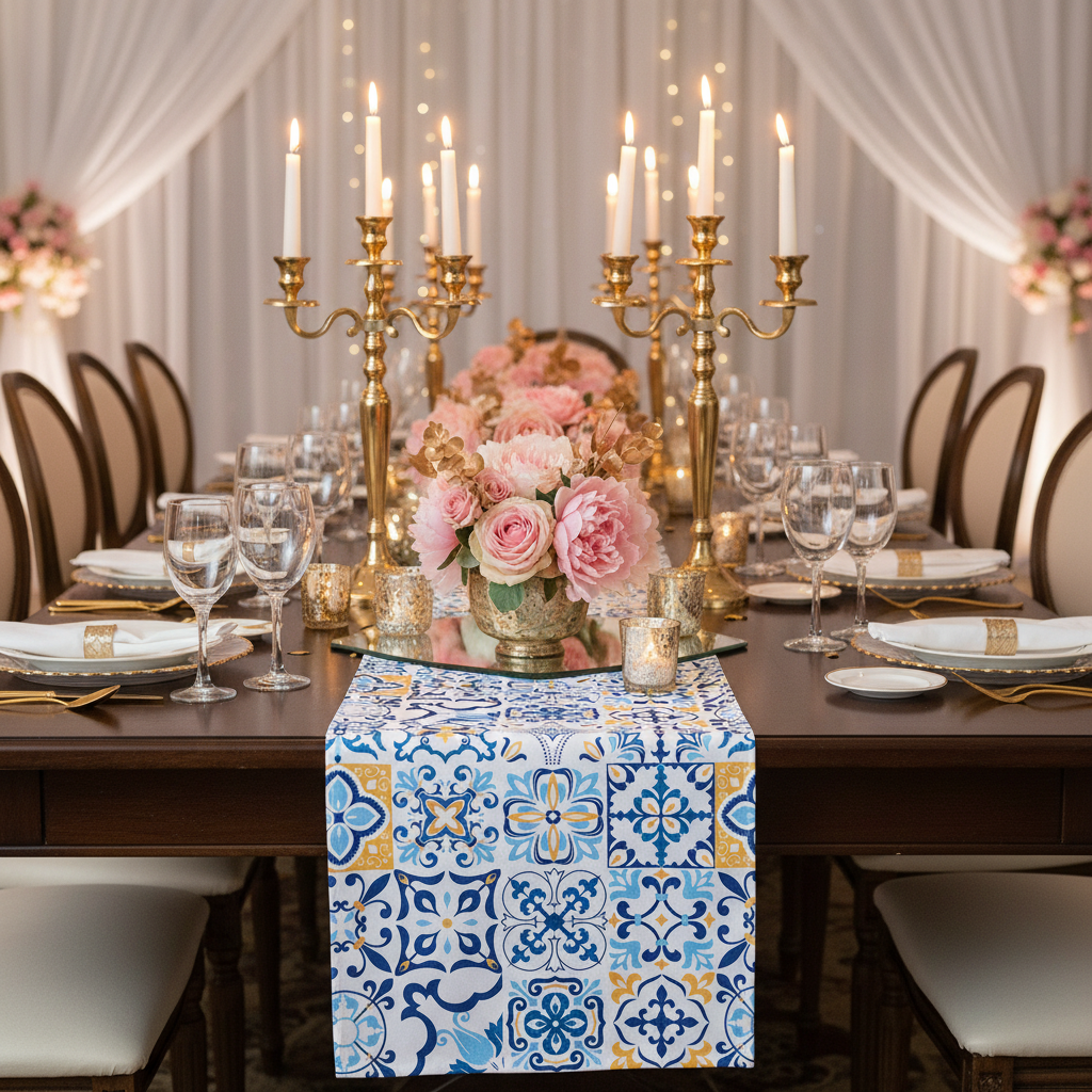 Morocco Mediterranean Table Runner