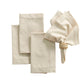 Hemstitch Linen Napkins Natural set of 4 bundle