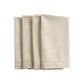 Natural Hemstitch Linen Napkins folded bundle