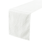 Embossed Geometric Jacquard Table Runner - Light Ivory/Off White
