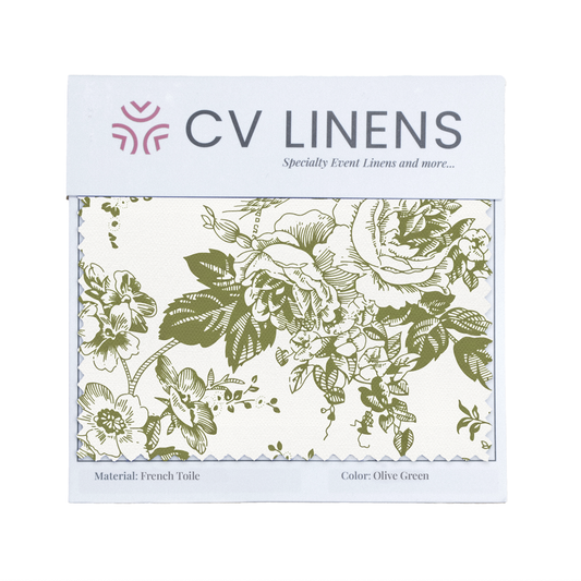 Olive Green French Toile Swatch Card