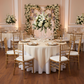 Organza 90"x90" Square Table Overlay - Champagne | charger plate | napkin | tablecloth | wine goblets |