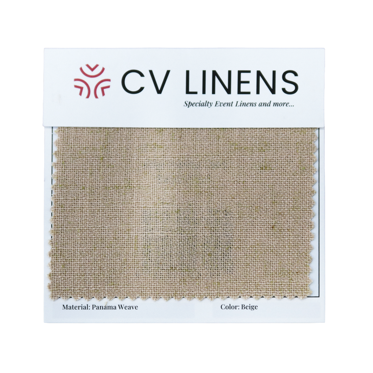 Beige Panama Weave Swatch Card – CV Linens™