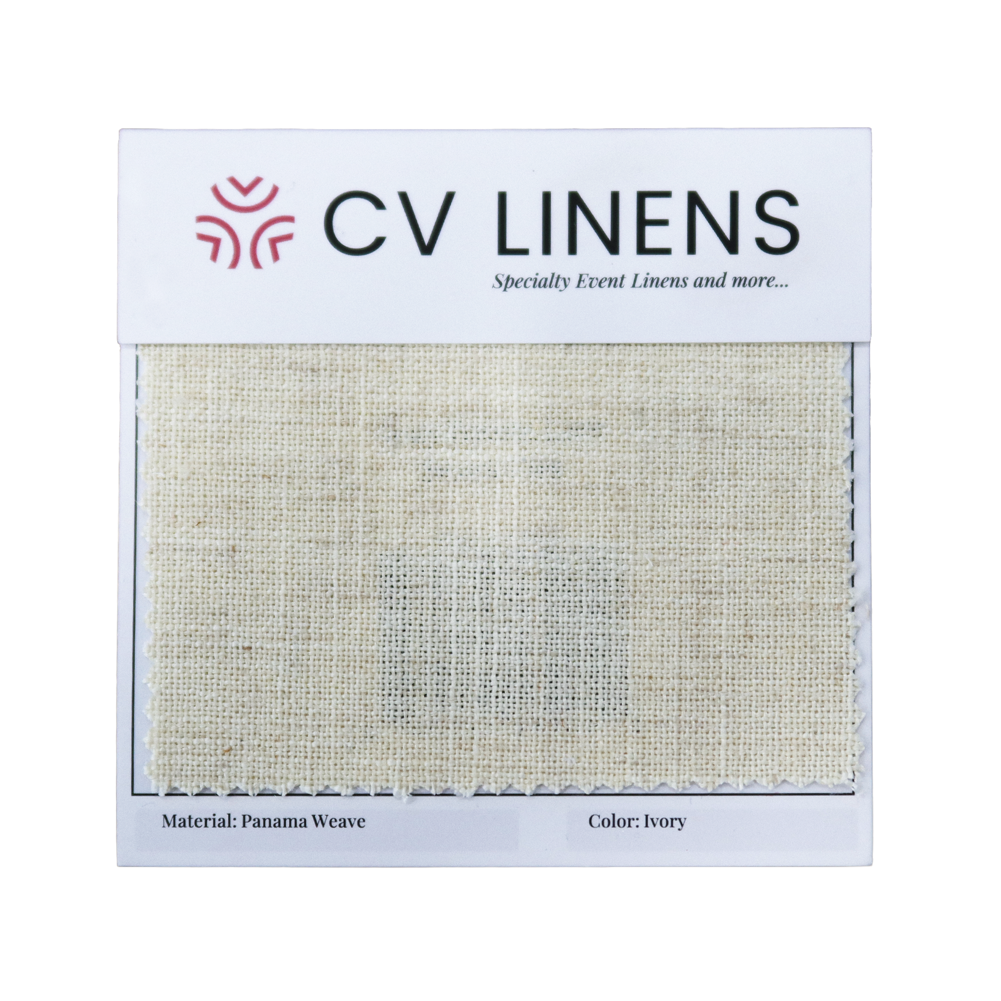 Ivory Panama Linen Swatch Card
