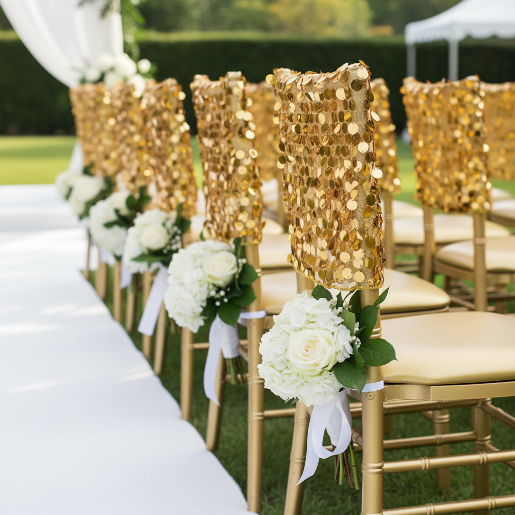 Payette Sequin Chiavari Chair Cap 16