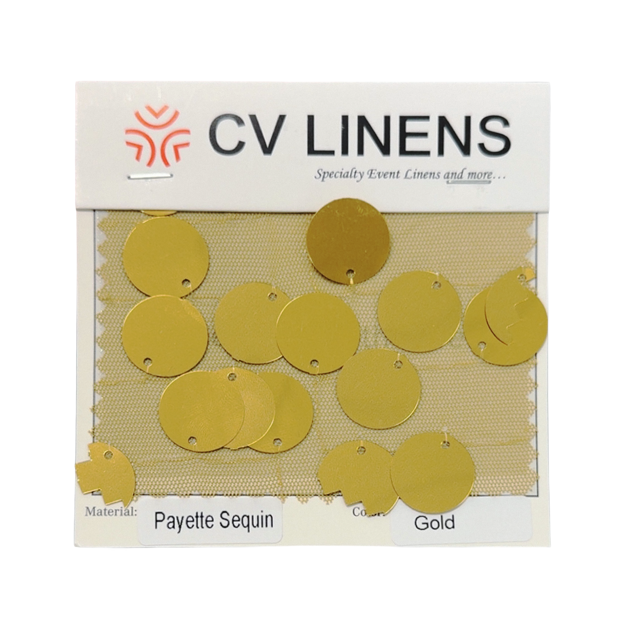Payette Sequin Swatch Card - Gold
