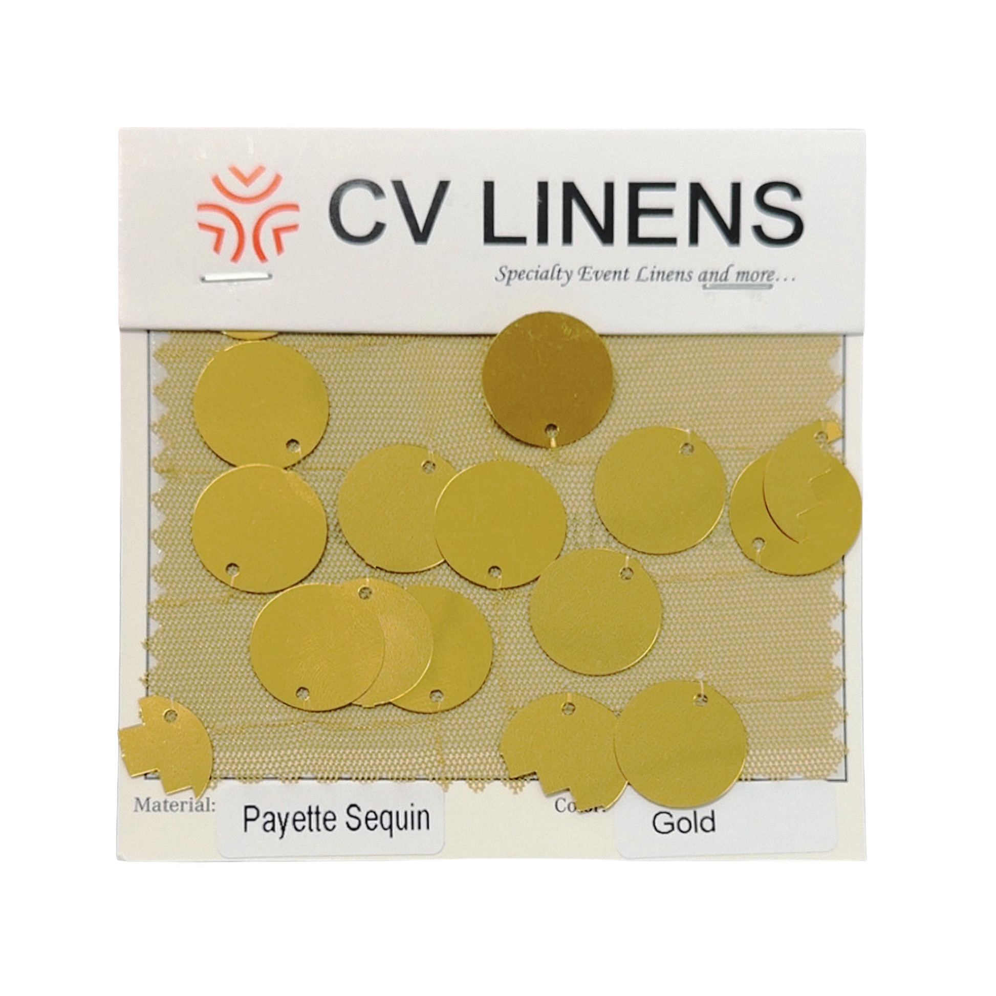 Payette Sequin Swatch Card - Gold