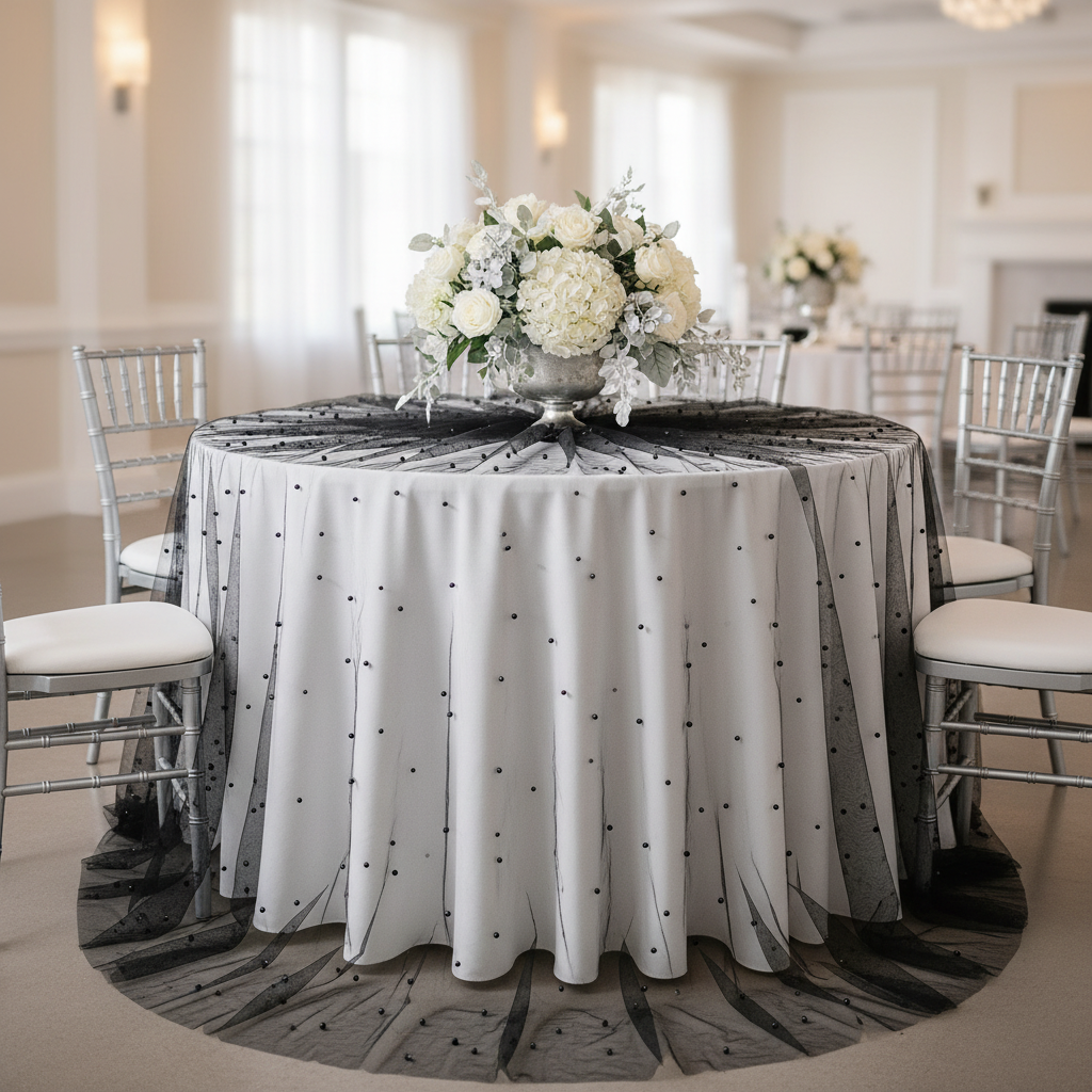 Pearl Tulle Fabric Roll 54
