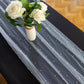 Pearl Tulle Table Runner 30" x 120" White top view