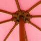 underside of the Pink Artificial Floral on Spandex Cover for Umbrella Centerpiece Stand