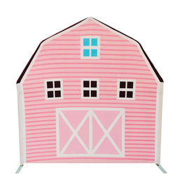 Pink Barn Printed Backdrop Spandex Cover