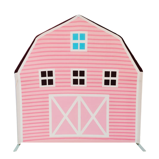 Pink Barn Printed Backdrop Spandex Cover